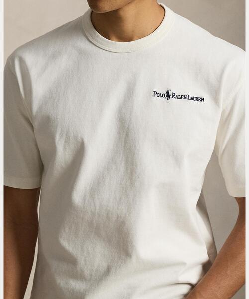POLO RALPH LAUREN（ポロ ラルフ ローレン）の「リラックス フィット ロゴ ジャージー Tシャツ（Tシャツ/カットソー・メンズ・ホワイト・S/M/L）」の6枚目の写真