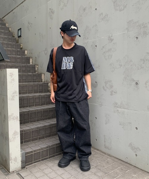 link lot(リンクロット)の「チェック切り替えロゴプリントTシャツ(Tシャツ/カットソー・メンズ・イエロー/ピンク/ブラック・M)」の14枚目の写真