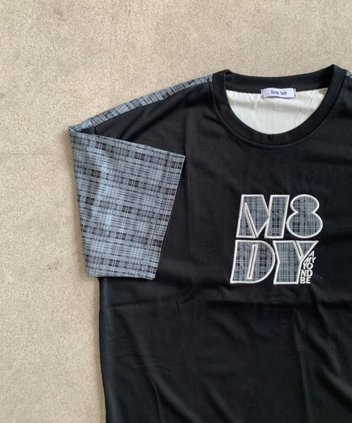 link lot(リンクロット)の「チェック切り替えロゴプリントTシャツ(Tシャツ/カットソー・メンズ・イエロー/ピンク/ブラック・M)」の19枚目の写真