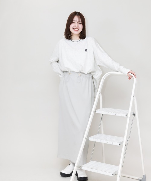meeny miny(ミーニーマイニー)の「【meeny miny】【旭山動物園応援商品】マヌルネコ『body』ロングTシャツ(Tシャツ/カットソー・レディース・カーキ/ブラウン/グレー・M-L/S-M)」の8枚目の写真