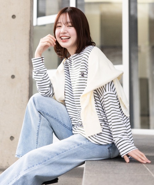 meeny miny(ミーニーマイニー)の「【meeny miny】【旭山動物園応援商品】マヌルネコ『body』ロングTシャツ(Tシャツ/カットソー・レディース・カーキ/ブラウン/グレー・M-L/S-M)」の13枚目の写真