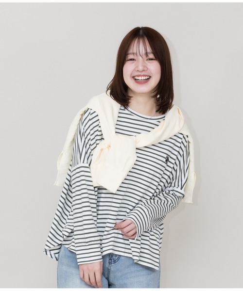 meeny miny(ミーニーマイニー)の「【meeny miny】【旭山動物園応援商品】マヌルネコ『body』ロングTシャツ(Tシャツ/カットソー・レディース・カーキ/ブラウン/グレー・M-L/S-M)」の15枚目の写真