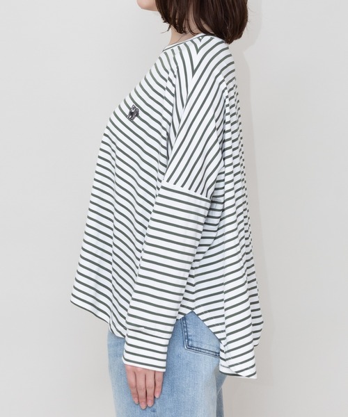meeny miny(ミーニーマイニー)の「【meeny miny】【旭山動物園応援商品】マヌルネコ『body』ロングTシャツ(Tシャツ/カットソー・レディース・カーキ/ブラウン/グレー・M-L/S-M)」の18枚目の写真