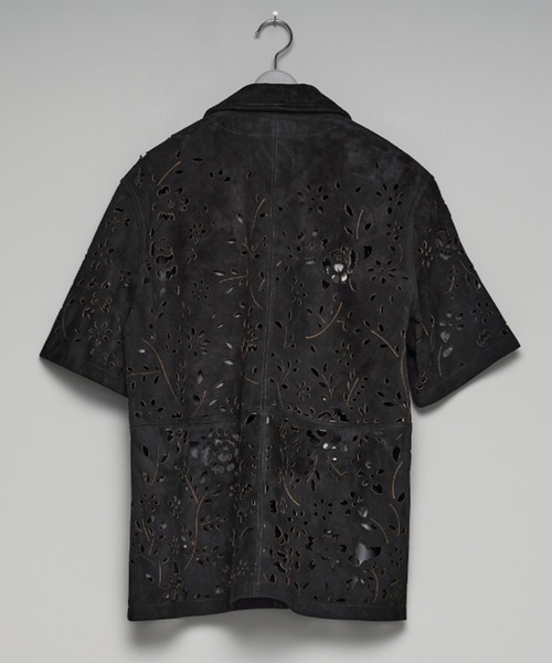 MASU（エムエーエスユー）の「【M A S U】BANDANA HOLE LEATHER HALF SLEEVE SHIRT（シャツ/ブラウス・メンズ・ブラック/ダークグリーン・46/48）」の9枚目の写真