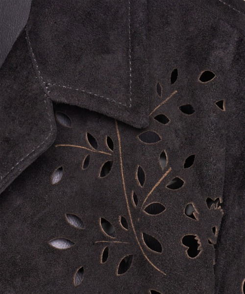 MASU（エムエーエスユー）の「【M A S U】BANDANA HOLE LEATHER HALF SLEEVE SHIRT（シャツ/ブラウス・メンズ・ブラック/ダークグリーン・46/48）」の5枚目の写真