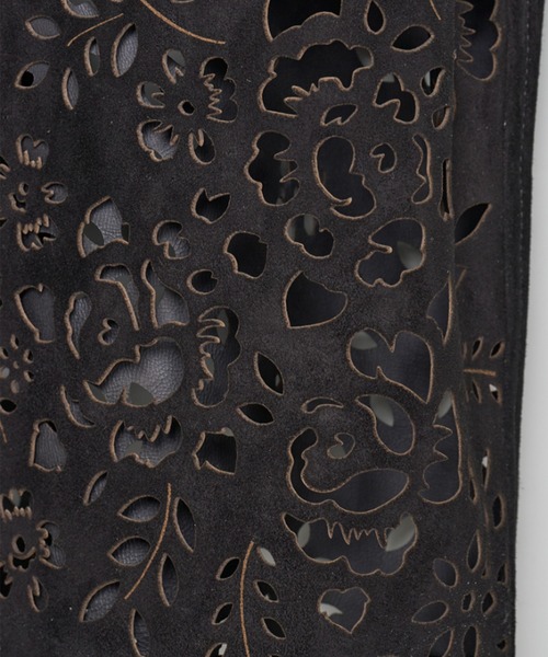 MASU（エムエーエスユー）の「【M A S U】BANDANA HOLE LEATHER HALF SLEEVE SHIRT（シャツ/ブラウス・メンズ・ブラック/ダークグリーン・46/48）」の4枚目の写真