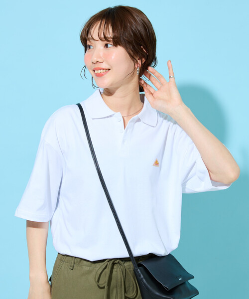 FREAK'S STORE（フリークスストア）の「限定展開 KELTY × FREAK'S STORE/ケルティ 別注 半袖 ポロシャツ（接触冷感・吸水速乾・UVカット・遮熱）（ポロシャツ・レディース・オリーブ/ブラック/ベージュ/オフホワイト/グレー・ﾌﾘ-）」の3枚目の写真