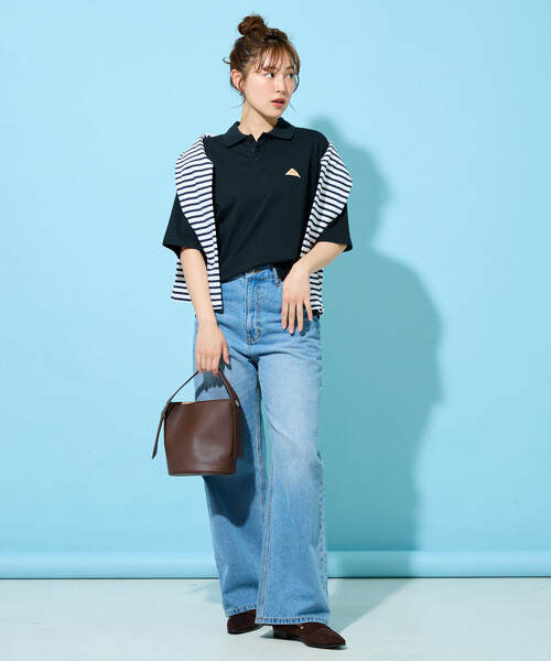 FREAK'S STORE（フリークスストア）の「限定展開 KELTY × FREAK'S STORE/ケルティ 別注 半袖 ポロシャツ（接触冷感・吸水速乾・UVカット・遮熱）（ポロシャツ・レディース・オリーブ/ブラック/ベージュ/オフホワイト/グレー・ﾌﾘ-）」の7枚目の写真