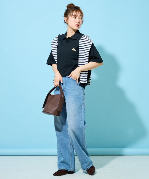 FREAK'S STORE（フリークスストア）の「限定展開 KELTY × FREAK'S STORE/ケルティ 別注 半袖 ポロシャツ（接触冷感・吸水速乾・UVカット・遮熱）（ポロシャツ・レディース・オリーブ/ブラック/ベージュ/オフホワイト/グレー・ﾌﾘ-）」の8枚目の写真