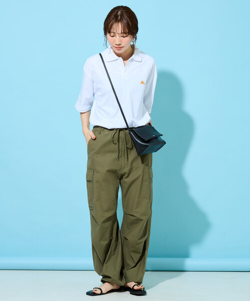 FREAK'S STORE（フリークスストア）の「限定展開 KELTY × FREAK'S STORE/ケルティ 別注 半袖 ポロシャツ（接触冷感・吸水速乾・UVカット・遮熱）（ポロシャツ・レディース・オリーブ/ブラック/ベージュ/オフホワイト/グレー・ﾌﾘ-）」の22枚目の写真