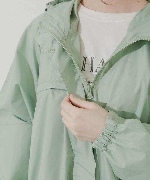 SMELLY(スメリー)の「『WEB限定』because Mods Poncho(レインコート/ポンチョ・レディース・グレー/ミント・ONE)」の10枚目の写真