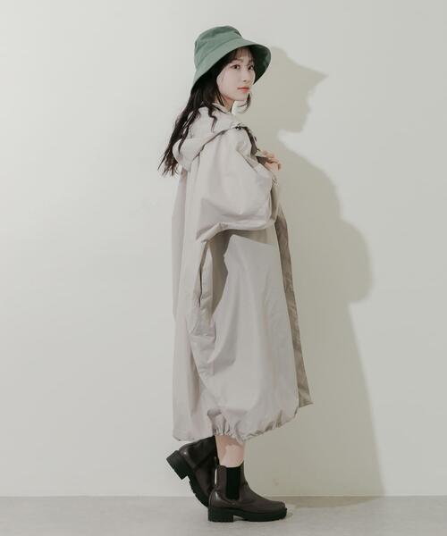 SMELLY(スメリー)の「『WEB限定』because Mods Poncho(レインコート/ポンチョ・レディース・グレー/ミント/ネイビー・ONE)」の16枚目の写真