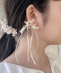 m.soeur | ランタナとガラスビーズのイヤーカフ(イヤーカフ)