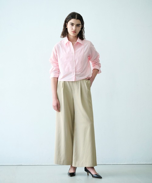 N.O.R.C(ノーク)の「【トリアセリネン】ドロストワイドパンツ(スラックス・レディース・ベージュ/ネイビー/ホワイト・S/M)」の8枚目の写真