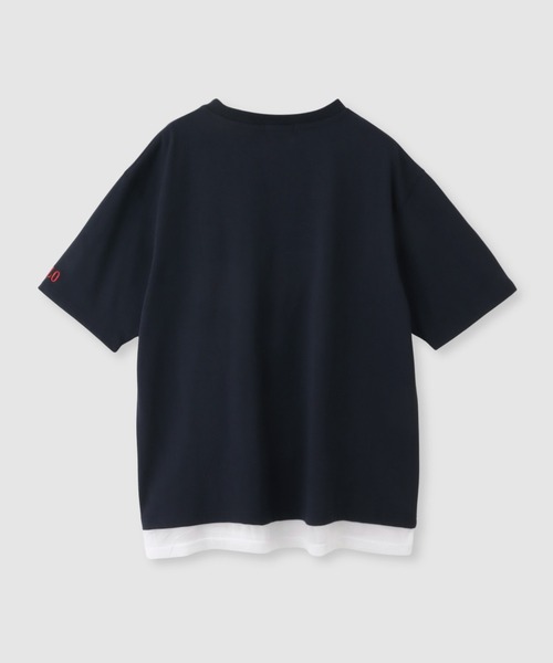 Mac-House（マックハウス）の「POLO BCS ワンポイント刺繍 チュールフェイクレイヤード オーバーサイズTシャツ（Tシャツ/カットソー・レディース・ネイビー/グレイッシュベージュ/ブラック・L/M）」の18枚目の写真