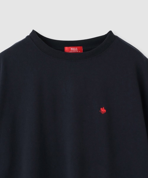 Mac-House（マックハウス）の「POLO BCS ワンポイント刺繍 チュールフェイクレイヤード オーバーサイズTシャツ（Tシャツ/カットソー・レディース・ネイビー/グレイッシュベージュ/ブラック・L/M）」の19枚目の写真