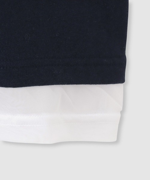Mac-House（マックハウス）の「POLO BCS ワンポイント刺繍 チュールフェイクレイヤード オーバーサイズTシャツ（Tシャツ/カットソー・レディース・ネイビー/グレイッシュベージュ/ブラック・L/M）」の21枚目の写真