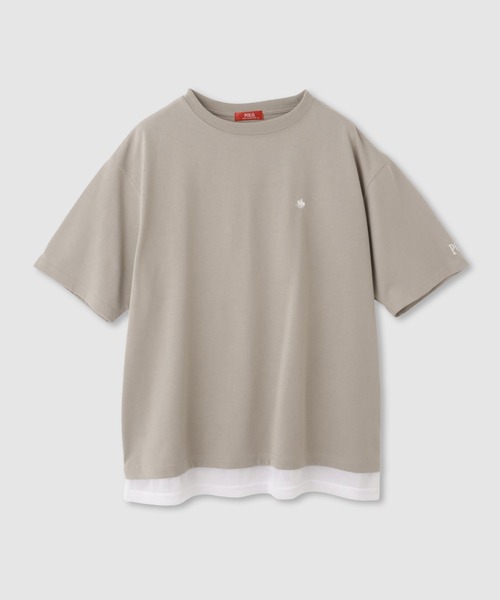 Mac-House（マックハウス）の「POLO BCS ワンポイント刺繍 チュールフェイクレイヤード オーバーサイズTシャツ（Tシャツ/カットソー・レディース・ネイビー/グレイッシュベージュ/ブラック・L/M）」の17枚目の写真