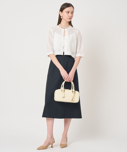 ANAYI(アナイ)の「ニッティングメッシュクルー カーディガン〈セットアップ対応商品〉(カーディガン/ボレロ・レディース・モカ/オフホワイト/ブラック・38/36)」の17枚目の写真