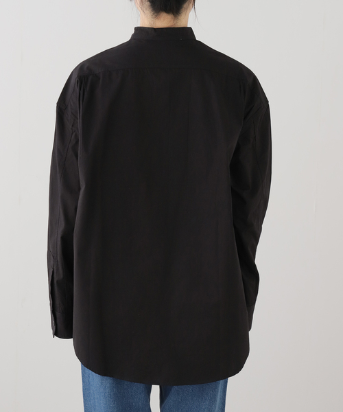 FRAMeWORK（フレームワーク）の「SEEALL/シーオール OVERSIZED TAXIDO SHIRTS（シャツ/ブラウス・レディース・ブラック/ホワイト・FREE）」の4枚目の写真