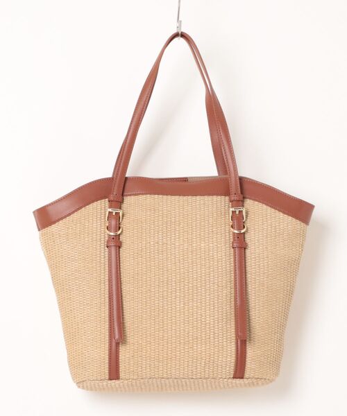 SALON de RUBAN（サロンドルヴァン）の「【SALON de RUBAN / サロン ド ルヴァン】 雑材トートバッグ（トートバッグ・レディース・ブラック/ブラウン/ホワイト・FREE）」の3枚目の写真