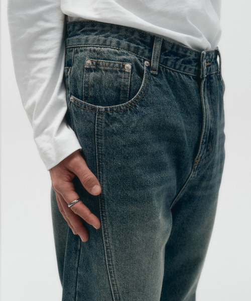ECORR（エコル）の「フロントラインデニムパンツ_ブルー（デニムパンツ・メンズ・その他・1/2/3）」の3枚目の写真