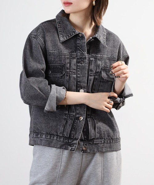 mitis(ミティス)の「mitis 10oz デニム タック ジャケット Gジャン デニムジャケット(デニムジャケット・レディース・ライトブルー/ブラック/インディゴブルー・M)」の21枚目の写真