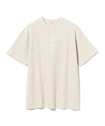 【別注】Healthknit / Honeycomb Thermal Henry Neck T-shirt
