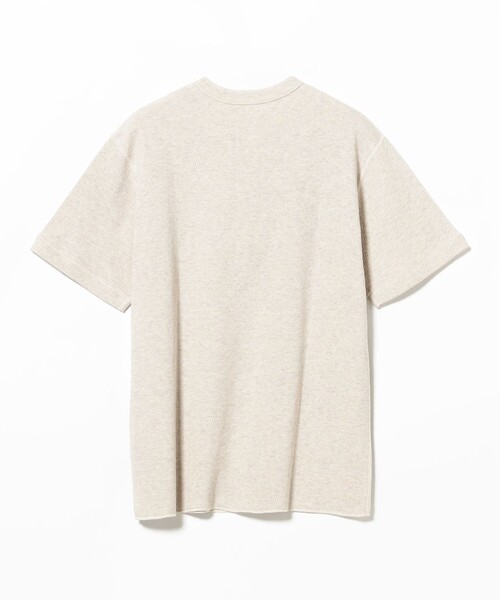 BEAMS PLUS（ビームスプラス）の「【別注】Healthknit / Honeycomb Thermal Henry Neck T-shirt（Tシャツ/カットソー・メンズ・チャコールグレー/ナチュラル・S/XL/L/M）」の5枚目の写真