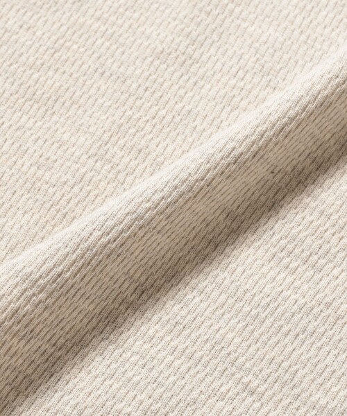 BEAMS PLUS（ビームスプラス）の「【別注】Healthknit / Honeycomb Thermal Henry Neck T-shirt（Tシャツ/カットソー・メンズ・チャコールグレー/ナチュラル・S/XL/L/M）」の6枚目の写真