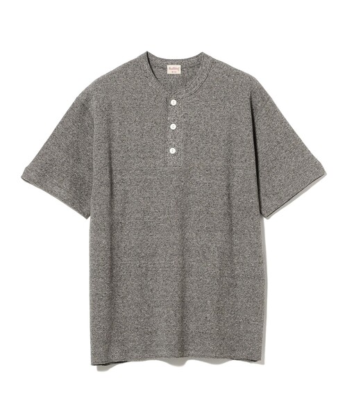 BEAMS PLUS（ビームスプラス）の「【別注】Healthknit / Honeycomb Thermal Henry Neck T-shirt（Tシャツ/カットソー・メンズ・チャコールグレー/ナチュラル・S/XL/L/M）」の8枚目の写真