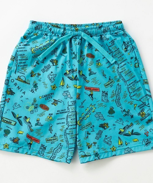 Ocean Pacific（オーシャンパシフィック）の「【OP:オーピー】キッズ水陸両用ペアテックスショートパンツ（水着・キッズ・ベージュ/ブルー・130/140/150/160）」の2枚目の写真