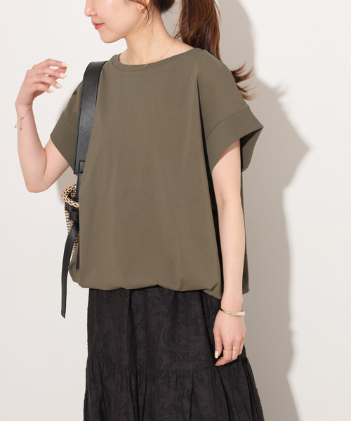 JOURNAL STANDARD relume(ジャーナルスタンダード レリューム)の「コットンドロップショルダー ドロストT(Tシャツ/カットソー・レディース・オレンジ/ブラウン/ホワイト/ブラック・FREE)」の4枚目の写真
