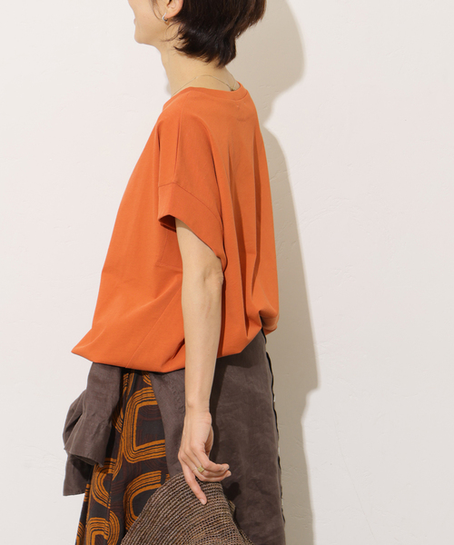 JOURNAL STANDARD relume(ジャーナルスタンダード レリューム)の「コットンドロップショルダー ドロストT(Tシャツ/カットソー・レディース・オレンジ/ブラウン/ホワイト/ブラック・FREE)」の21枚目の写真