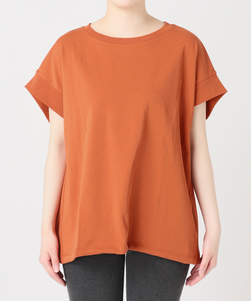 JOURNAL STANDARD relume(ジャーナルスタンダード レリューム)の「コットンドロップショルダー ドロストT(Tシャツ/カットソー・レディース・オレンジ/ブラウン/ホワイト/ブラック・FREE)」の5枚目の写真