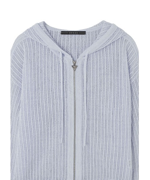 Guess(ゲス)の「LADIES' Sweater L/Slv Hooded Zip-Up Jkt パーカー ジップアップ(パーカー・レディース・ライトインディゴブルー・X-SMALL/SMALL)」の7枚目の写真