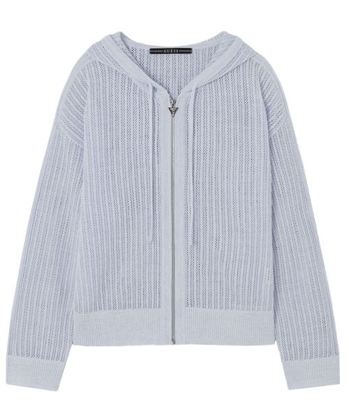 Guess(ゲス)の「LADIES' Sweater L/Slv Hooded Zip-Up Jkt パーカー ジップアップ(パーカー・レディース・ライトインディゴブルー・X-SMALL/SMALL)」の5枚目の写真
