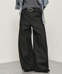 【Alfred Alex】Rigid Wide Baggy Recycled Denim / リジッド ワイドバギーデニムパンツ
