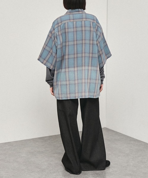 Alfred Alex（アルフレッドアレックス）の「【Alfred Alex】Rigid Wide Baggy Recycled Denim / リジッド ワイドバギーデニムパンツ（デニムパンツ・メンズ・インディゴブルー/ブラック系/ブラック・S/M/L）」の8枚目の写真