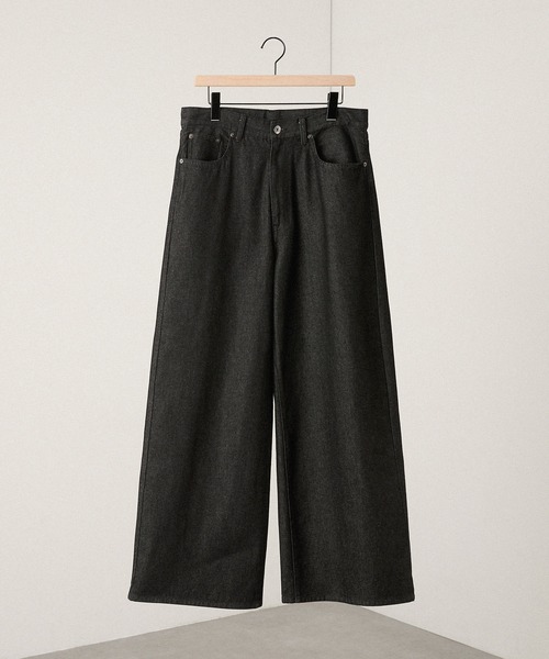Alfred Alex（アルフレッドアレックス）の「【Alfred Alex】Rigid Wide Baggy Recycled Denim / リジッド ワイドバギーデニムパンツ（デニムパンツ・メンズ・インディゴブルー/ブラック系/ブラック・S/M/L）」の11枚目の写真