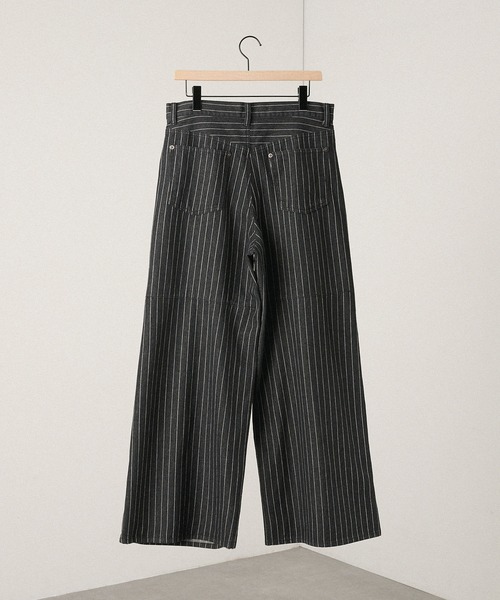 Alfred Alex（アルフレッドアレックス）の「【Alfred Alex】Rigid Wide Baggy Recycled Denim / リジッド ワイドバギーデニムパンツ（デニムパンツ・メンズ・インディゴブルー/ブラック系/ブラック・S/M/L）」の18枚目の写真