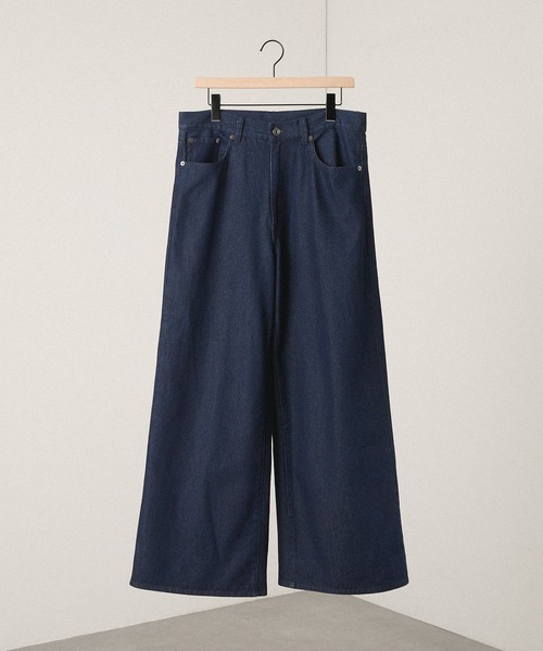 Alfred Alex（アルフレッドアレックス）の「【Alfred Alex】Rigid Wide Baggy Recycled Denim / リジッド ワイドバギーデニムパンツ（デニムパンツ・メンズ・インディゴブルー/ブラック系/ブラック・S/M/L）」の14枚目の写真