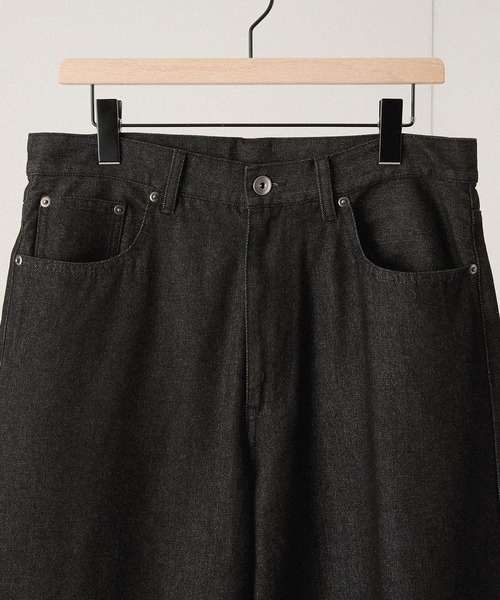 Alfred Alex（アルフレッドアレックス）の「【Alfred Alex】Rigid Wide Baggy Recycled Denim / リジッド ワイドバギーデニムパンツ（デニムパンツ・メンズ・インディゴブルー/ブラック系/ブラック・S/M/L）」の20枚目の写真