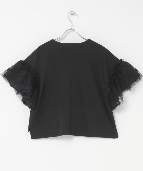 URBAN RESEARCH ROSSO WOMEN(アーバンリサーチ ロッソ)の「チュールドッキングTEEブラウス(Tシャツ/カットソー・レディース・ブラック/ホワイト・FREE)」の18枚目の写真