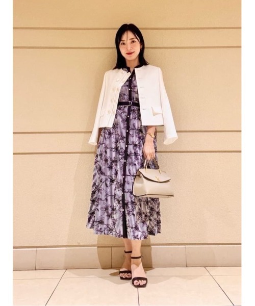 ANAYI(アナイ)の「バスケットノーカラーダブルジャケット〈セットアップ対応商品〉(ノーカラージャケット・レディース・ネイビー/ベージュ/ホワイト/モカ/ブラック/クリーム・38/36)」の7枚目の写真