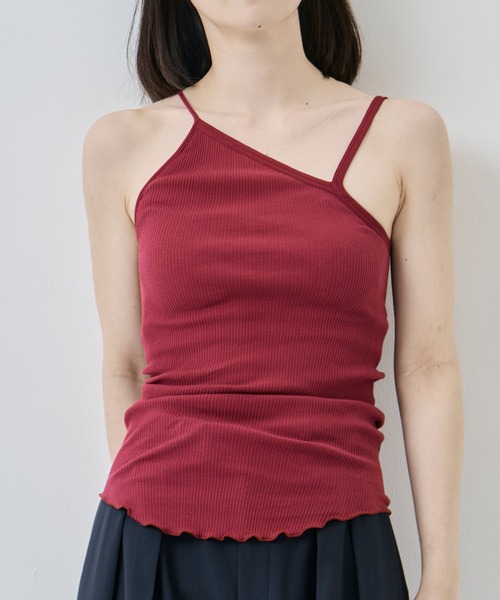 HAKUJI（ハクジ）の「[HAKUJI/ハクジ]Twist cotton bra tank cami（キャミソール・レディース・グリーン/アイボリー/レッド・FREE）」の3枚目の写真