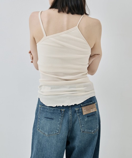 HAKUJI（ハクジ）の「[HAKUJI/ハクジ]Twist cotton bra tank cami（キャミソール・レディース・グリーン/アイボリー/レッド・FREE）」の9枚目の写真