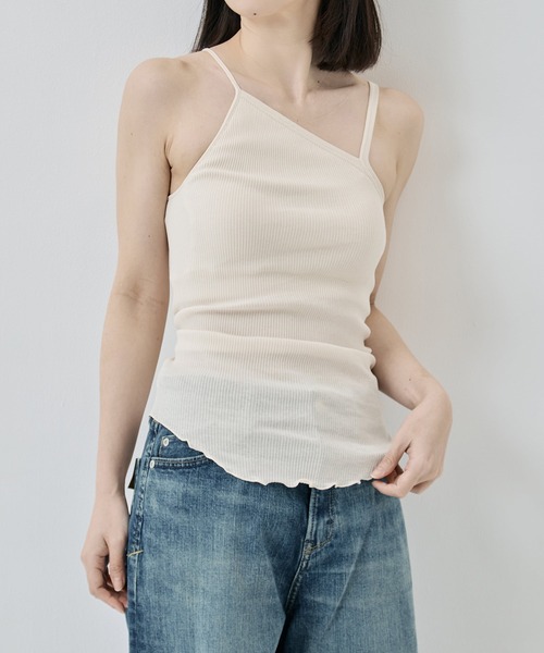 HAKUJI（ハクジ）の「[HAKUJI/ハクジ]Twist cotton bra tank cami（キャミソール・レディース・グリーン/アイボリー/レッド・FREE）」の7枚目の写真