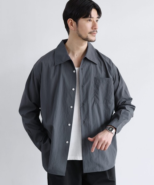 LIL VENDARS（リルヴェンダース）の「Buyer's Select/【セットアップ 3点セット】綿タッチ長袖オープンカラーシャツ+UネックTシャツ+ライトツイルスラックス（セットアップ・メンズ・ブルー/ホワイト/ブラウン/チャコール・S/M/L/XL）」の20枚目の写真