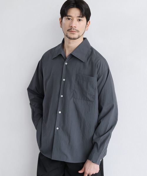 LIL VENDARS（リルヴェンダース）の「Buyer's Select/【セットアップ 3点セット】綿タッチ長袖オープンカラーシャツ+UネックTシャツ+ライトツイルスラックス（セットアップ・メンズ・ブルー/ホワイト/ブラウン/チャコール・S/M/L/XL）」の21枚目の写真